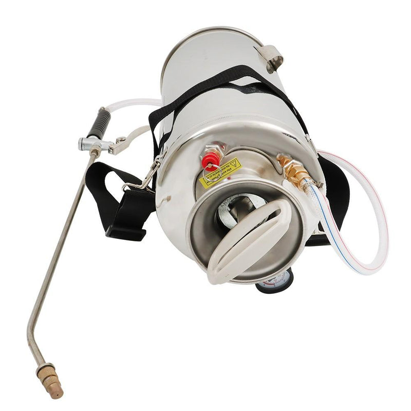 DURAFORCE 2 Gallon Pump Sprayer For Lawn Garden W/ Reinforced Hose Stainless Steel Sprayer