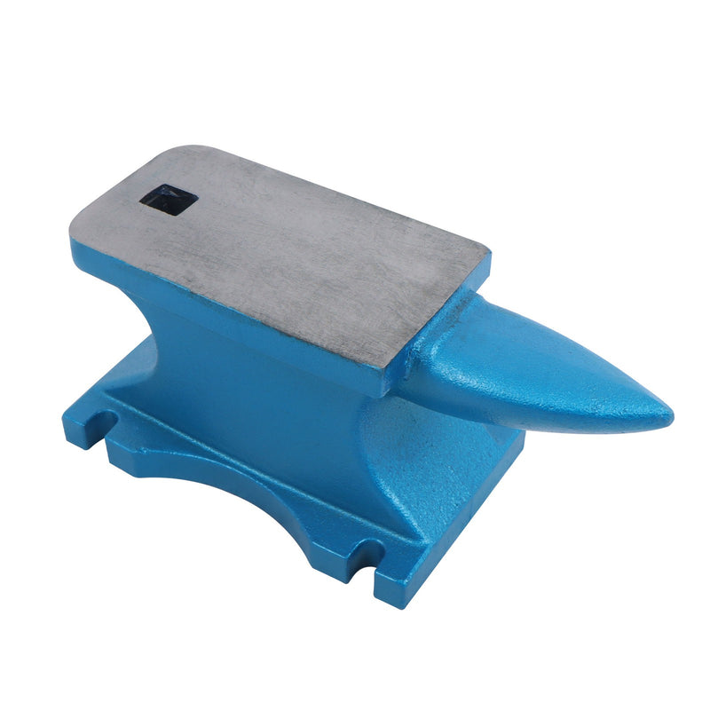 DURAFORCE 44LB Round Horn Cast Iron Anvil for Blacksmith Hard Hole Forge Use