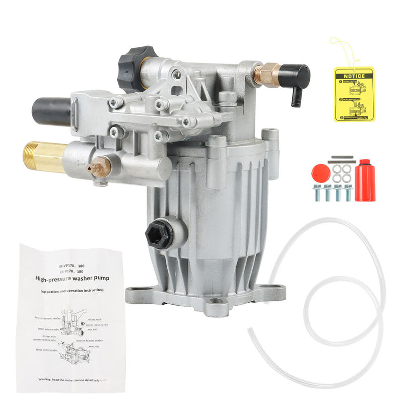 DURAFORCE 3000 PSI Universal Pressure Washer Pump 3/4 Horiz Shaft MAX 2.5 GPM Oil Sealed