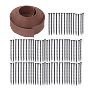 DURAFORCE 49FT 4" Garden Landscape Edging No Dig Lawn Edging Border With 75 8-In Spikes
