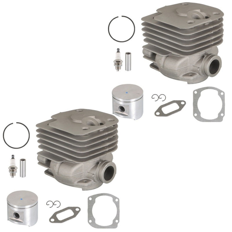 DURAFORCE 2 Pack 52 MM Cylinder Piston Kit For Husqvarna 361 365 371 372 372xp 371K