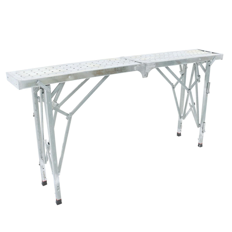 DURAFORCE 1.8m Versatile Folding Ladder Scaffolding Platform For Drywall Decorating