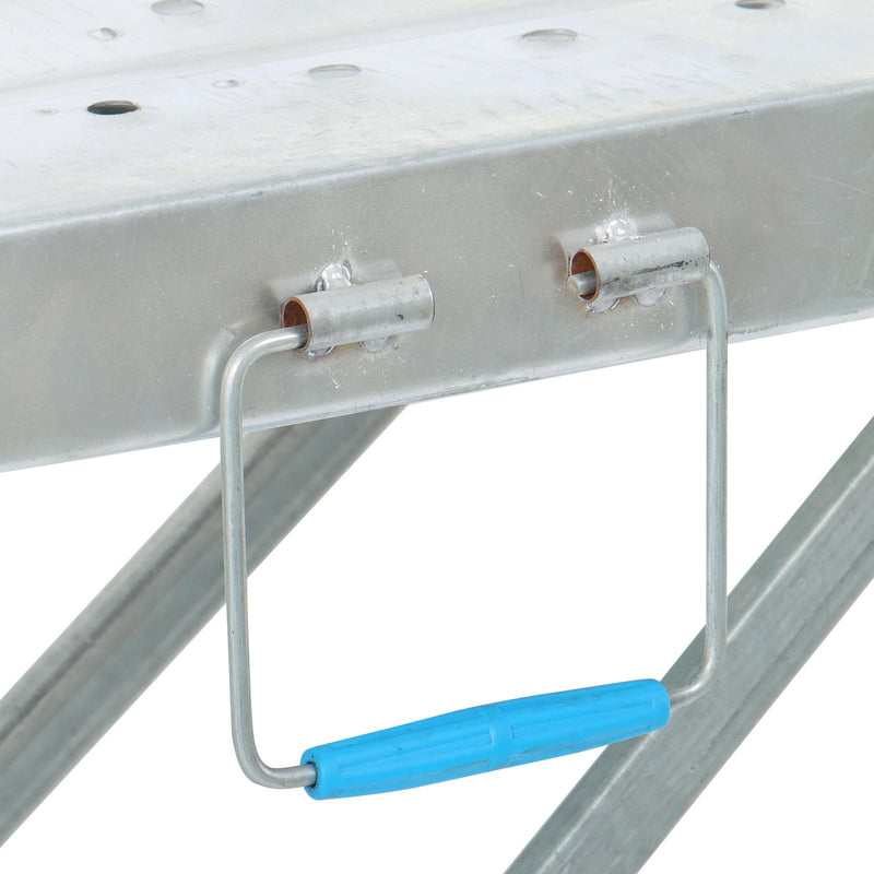 DURAFORCE 1.8m Versatile Folding Ladder Scaffolding Platform For Drywall Decorating