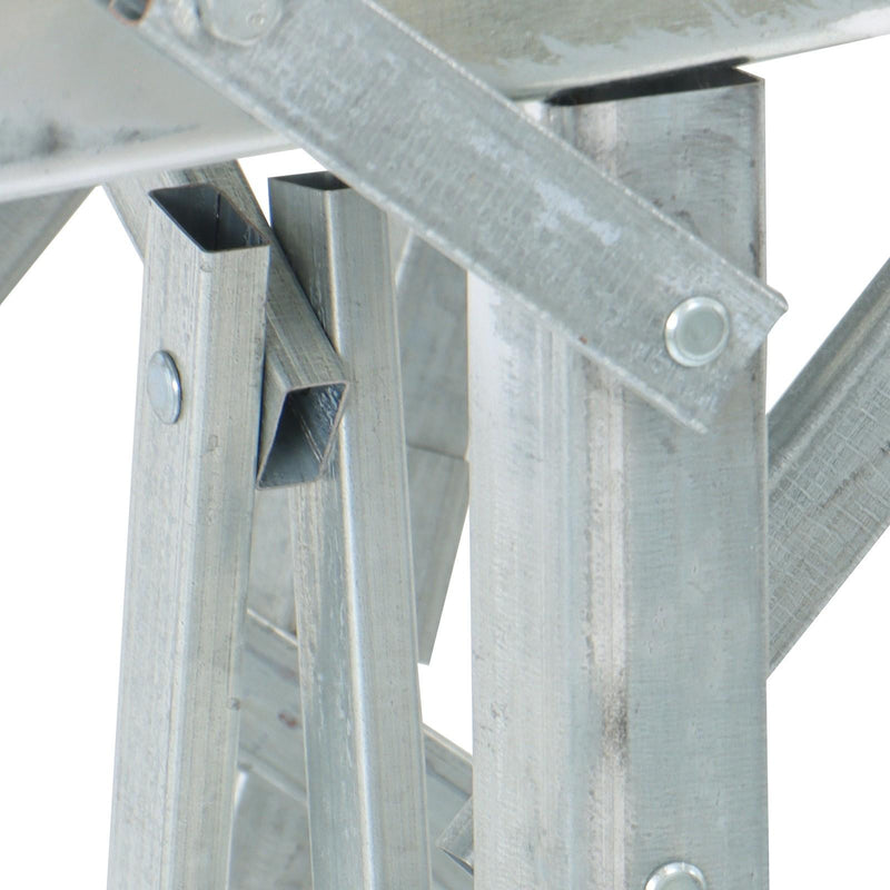 DURAFORCE 1.8m Versatile Folding Ladder Scaffolding Platform For Drywall Decorating