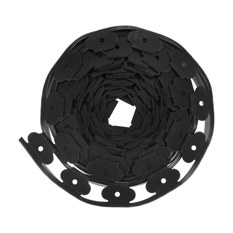 DURAFORCE 49FT 4" Black Garden Landscape Edging No Dig Lawn Edging Border W/75 8-In Spikes