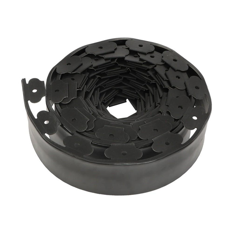 DURAFORCE 49FT 4" Black Garden Landscape Edging No Dig Lawn Edging Border W/75 8-In Spikes