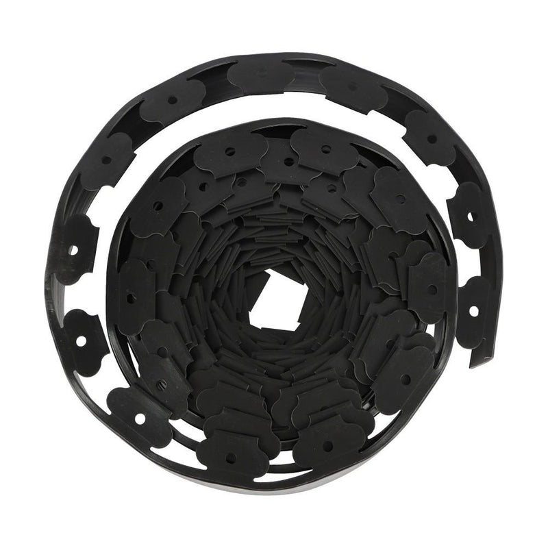 DURAFORCE 49FT 4" Black Garden Landscape Edging No Dig Lawn Edging Border W/75 8-In Spikes