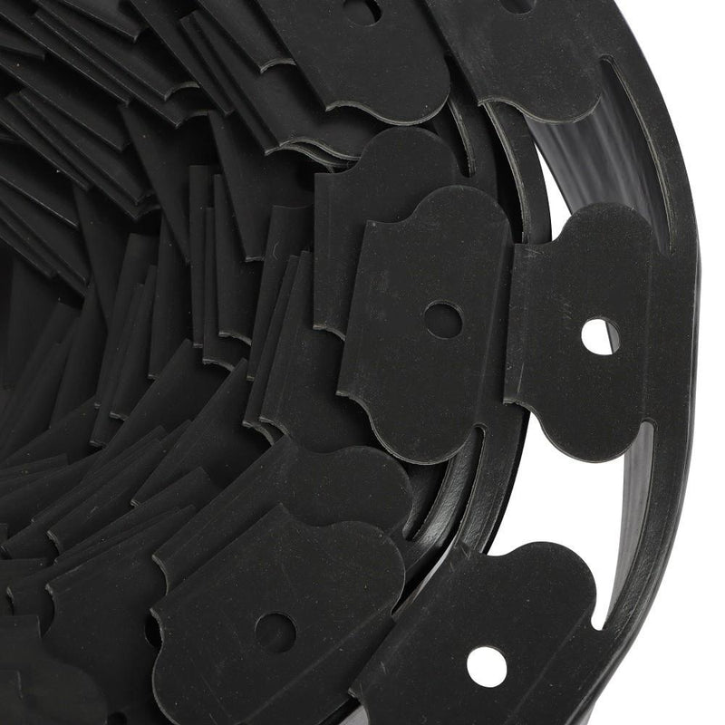 DURAFORCE 49FT 4" Black Garden Landscape Edging No Dig Lawn Edging Border W/75 8-In Spikes