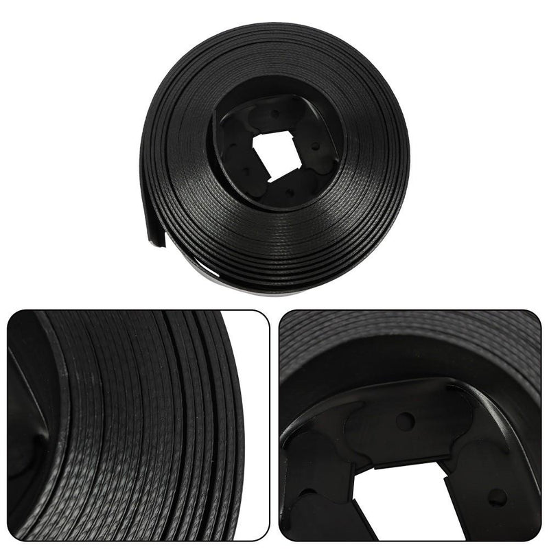 DURAFORCE 49FT 4" Black Garden Landscape Edging No Dig Lawn Edging Border W/75 8-In Spikes