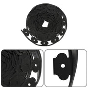 DURAFORCE 49FT 4" Black Garden Landscape Edging No Dig Lawn Edging Border W/75 8-In Spikes