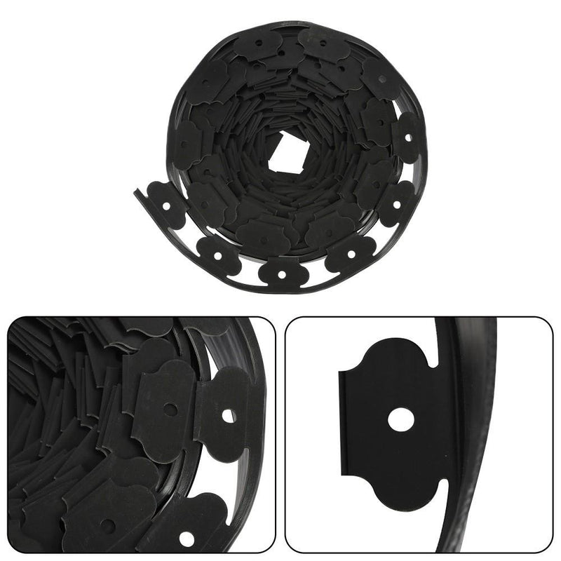 DURAFORCE 49FT 4" Black Garden Landscape Edging No Dig Lawn Edging Border W/75 8-In Spikes