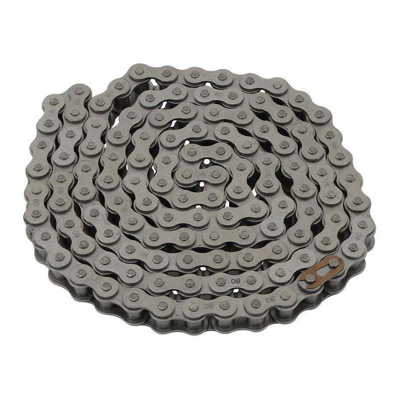 DURAFORCE High Quality 2 Pack #80 Stainless Steel Roller Chain 10 Feet W/ Connector Links
