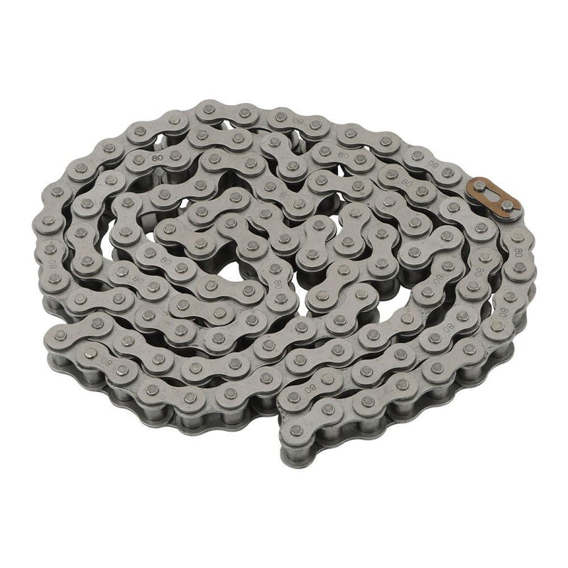 DURAFORCE High Quality 2 Pack #80 Stainless Steel Roller Chain 10 Feet W/ Connector Links