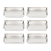 DURAFORCE Multi-Use 4 Inch Deep Stainless Steel Food Pans, Set of 6 Commercial Grade