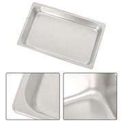 DURAFORCE Multi-Use 4 Inch Deep Stainless Steel Food Pans, Set of 6 Commercial Grade