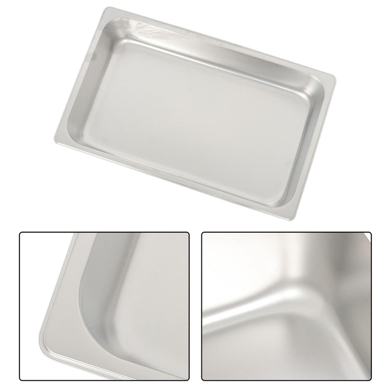 DURAFORCE Multi-Use 4 Inch Deep Stainless Steel Food Pans, Set of 6 Commercial Grade
