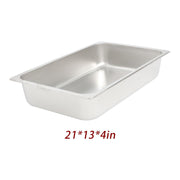 DURAFORCE Multi-Use 4 Inch Deep Stainless Steel Food Pans, Set of 6 Commercial Grade