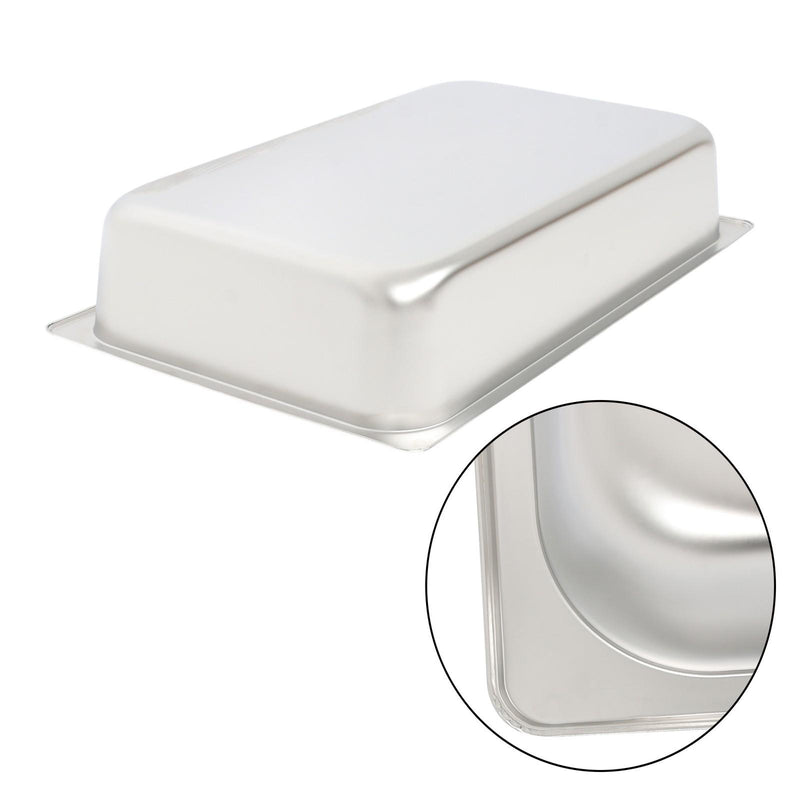 DURAFORCE Multi-Use 4 Inch Deep Stainless Steel Food Pans, Set of 6 Commercial Grade