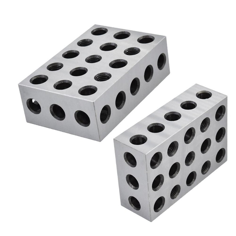 DURAFORCE 2-4-6 Blocks 23 Holes Matched Pair Machinist 246 Jig Ultra Precision .0002" New