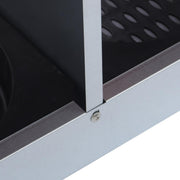 DURAFORCE Metal Chicken Nesting Boxes Laying Eggs Chicken Coop Hen Nest Box 3 Hole