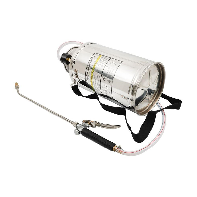DURAFORCE New Garden Pump Sprayer 1.5 Gallon Stainless Steel Sprayer 6L W/ Reinforced Hose