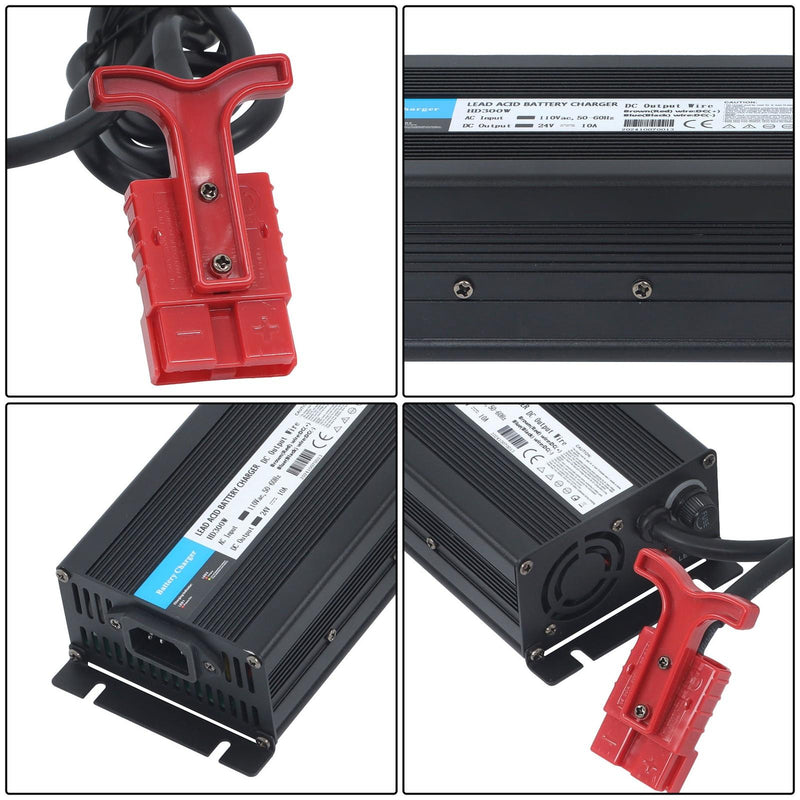 DURAFORCE 24V Floor Scrubber Battery Recharger With SB50 Style RED Connector 10 Amp