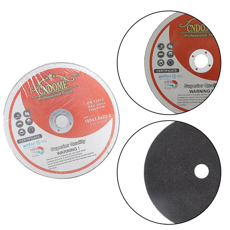 DURAFORCE 7"x1/16"x7/8" Cut-off Wheel 100Pack Metal & Stainless Steel Grinder Cutting Disc
