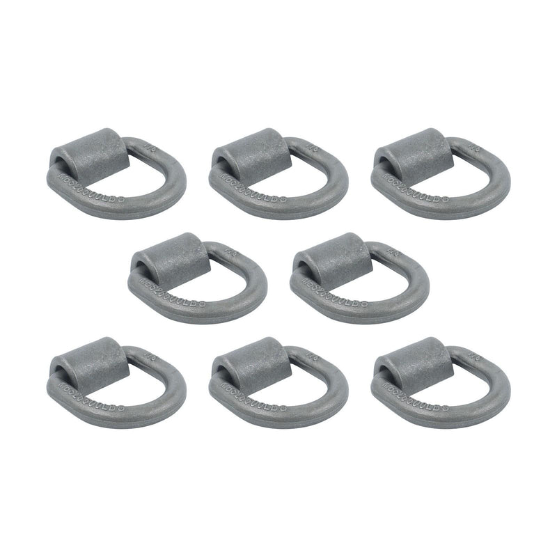 DURAFORCE 8 Pcs 3/4 Inch Heavy Duty Weld-On Forged D Ring Fracture Strength 26,500lbs