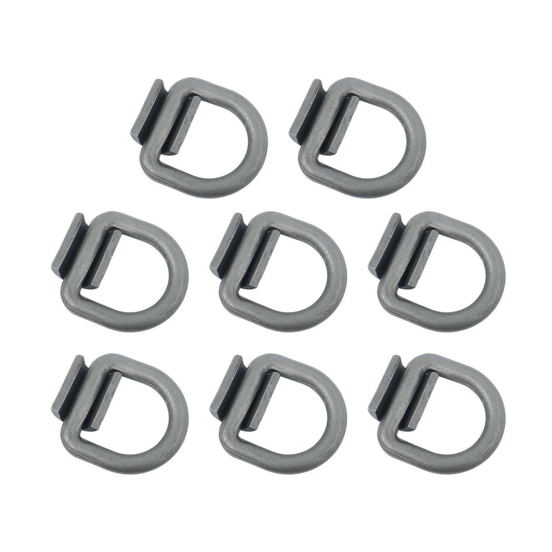 DURAFORCE 8 Pcs 3/4 Inch Heavy Duty Weld-On Forged D Ring Fracture Strength 26,500lbs