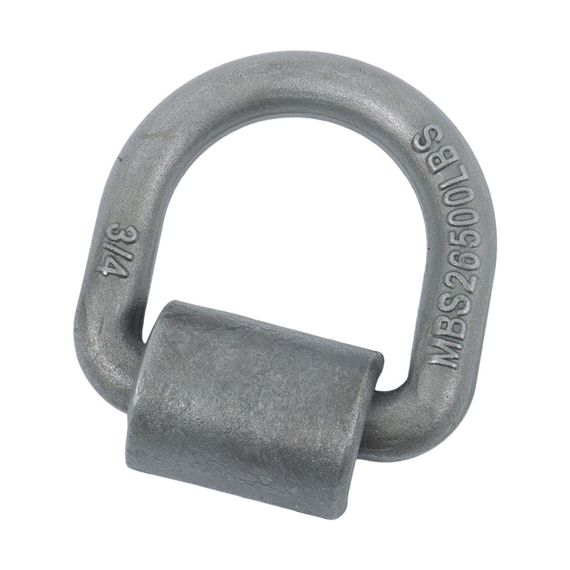 DURAFORCE 8 Pcs 3/4 Inch Heavy Duty Weld-On Forged D Ring Fracture Strength 26,500lbs