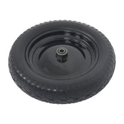 DURAFORCE 2 Pack 14.5-4.00-8" Flat Free Wheelbarrow Tire And Wheel - Solid Tire Black Hub
