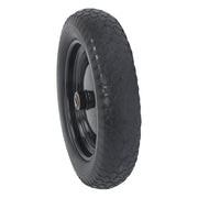 DURAFORCE 2 Pack 14.5-4.00-8" Flat Free Wheelbarrow Tire And Wheel - Solid Tire Black Hub