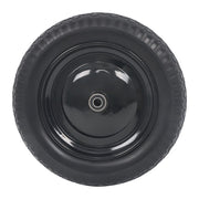 DURAFORCE 2 Pack 14.5-4.00-8" Flat Free Wheelbarrow Tire And Wheel - Solid Tire Black Hub
