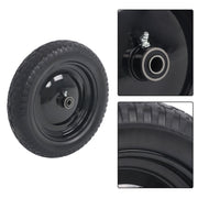 DURAFORCE 2 Pack 14.5-4.00-8" Flat Free Wheelbarrow Tire And Wheel - Solid Tire Black Hub