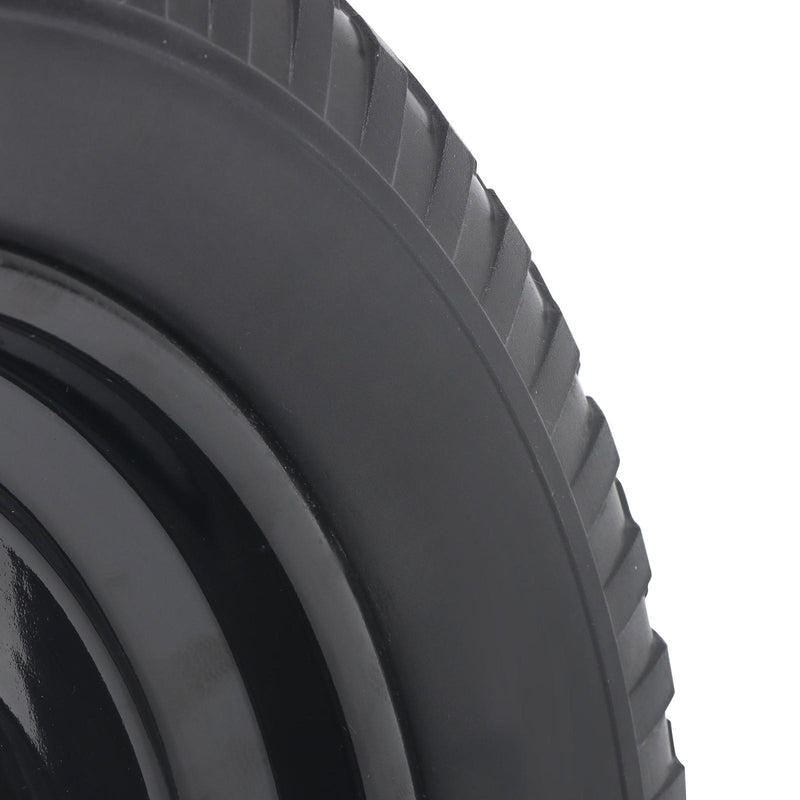 DURAFORCE 2 Pack 14.5-4.00-8" Flat Free Wheelbarrow Tire And Wheel - Solid Tire Black Hub