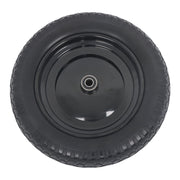 DURAFORCE 2 Pack 14.5-4.00-8" Flat Free Wheelbarrow Tire And Wheel - Solid Tire Black Hub