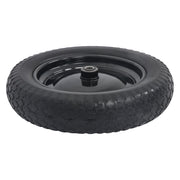 DURAFORCE 2 Pack 14.5-4.00-8" Flat Free Wheelbarrow Tire And Wheel - Solid Tire Black Hub