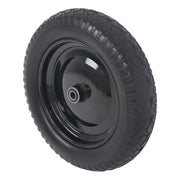 DURAFORCE 2 Pack 14.5-4.00-8" Flat Free Wheelbarrow Tire And Wheel - Solid Tire Black Hub