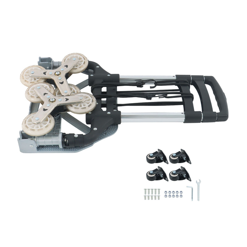 DURAFORCE Aluminum Folding Stair Climbing Cart 180Lbs Portable Hand Truck Dolly With Wheel