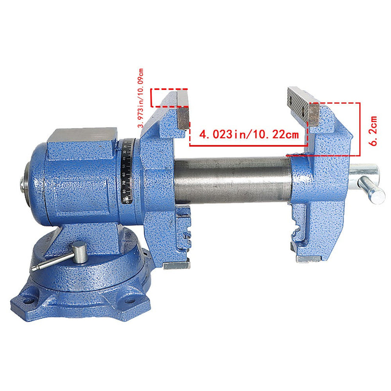 DURAFORCE Multi-Purpose Rotation Heavy Duty 4 Inch Bench Vise With 360-Degree Swivel Base