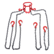 DURAFORCE 5/16" x 5' Chain Sling 11000 lbs 4 Legs G80 Lifting Chain with Grab Hooks