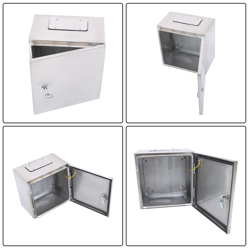 DURAFORCE Durable 12x12x8 Stainless Steel Weatherproof Electrical Box with IP66