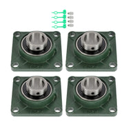 DURAFORCE 4PCS UCF208-24 Pillow Block Bearing 4-Bolt Self-Aligning 1-1/2" Bore Solid Base