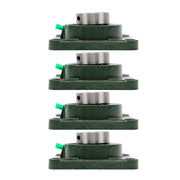 DURAFORCE 4PCS UCF208-24 Pillow Block Bearing 4-Bolt Self-Aligning 1-1/2" Bore Solid Base