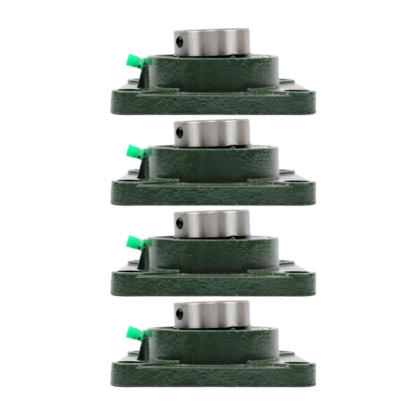 DURAFORCE 4PCS UCF208-24 Pillow Block Bearing 4-Bolt Self-Aligning 1-1/2" Bore Solid Base