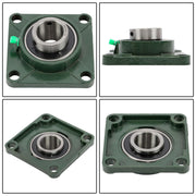 DURAFORCE 4PCS UCF208-24 Pillow Block Bearing 4-Bolt Self-Aligning 1-1/2" Bore Solid Base