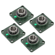 DURAFORCE 4PCS UCF208-24 Pillow Block Bearing 4-Bolt Self-Aligning 1-1/2" Bore Solid Base