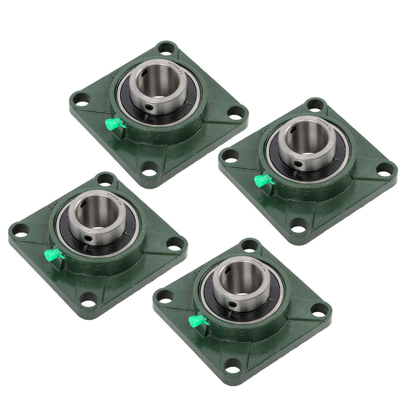 DURAFORCE 4PCS UCF208-24 Pillow Block Bearing 4-Bolt Self-Aligning 1-1/2" Bore Solid Base