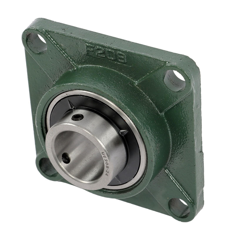 DURAFORCE 4PCS UCF208-24 Pillow Block Bearing 4-Bolt Self-Aligning 1-1/2" Bore Solid Base