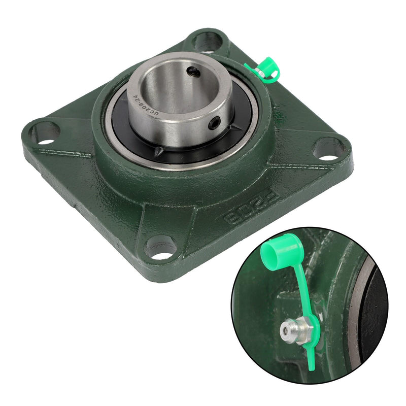 DURAFORCE 4PCS UCF208-24 Pillow Block Bearing 4-Bolt Self-Aligning 1-1/2" Bore Solid Base